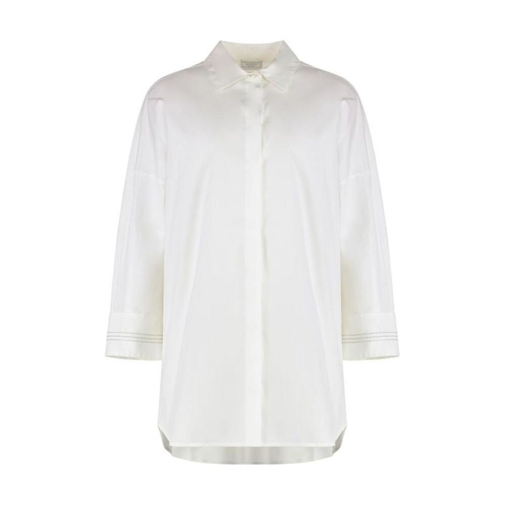 PESERICO Oversized Poplin Shirt Women WHITE Shirts